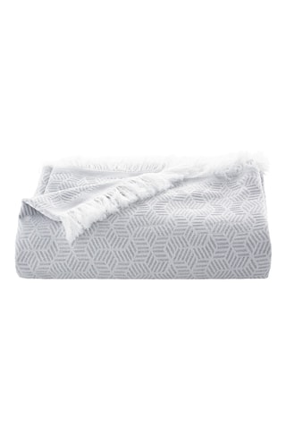 Plaid Geo - Gris clair