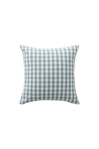 2 housses de coussin Vichy - Bleu - 45 x 45 cm