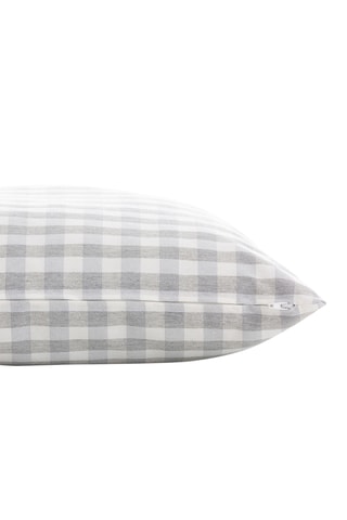 2 housses de coussin Vichy - Gris clair - 45 x 45 cm