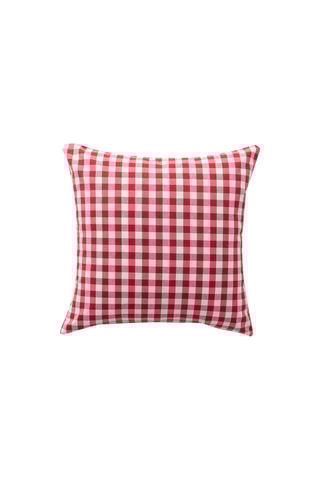 2 housses de coussin Vichy - Rouge - 45 x 45 cm