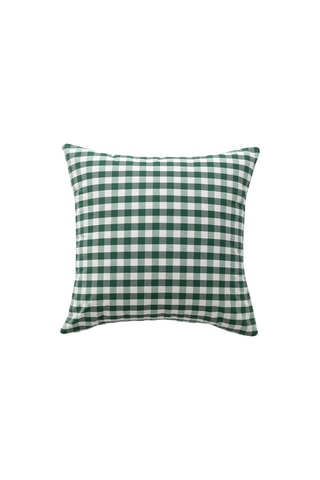 2 housses de coussin Vichy - Vert - 45 x 45 cm