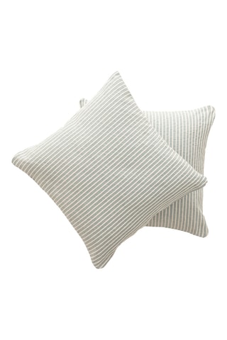 2 housses de coussin Bana - Bleu - 45 x 45 cm