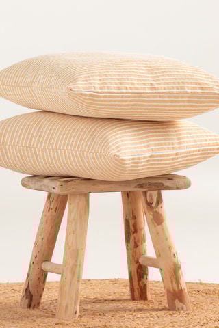 2 housses de coussin Bana - Jaune - 45 x 45 cm