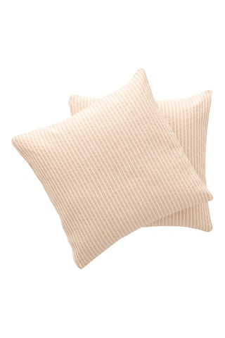 2 housses de coussin Bana - Beige - 45 x 45 cm