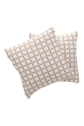 2 housses de coussin Inea - Marron - 45 x 45 cm