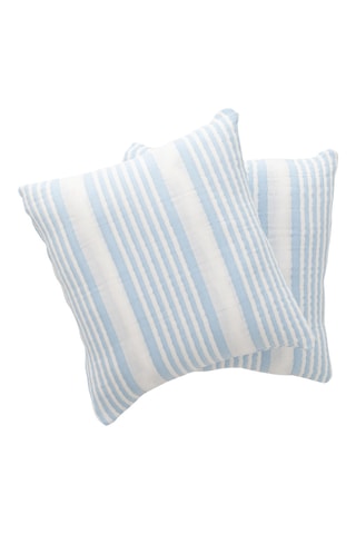 2 housses de coussin Oslo - Bleu - 45 x 45 cm