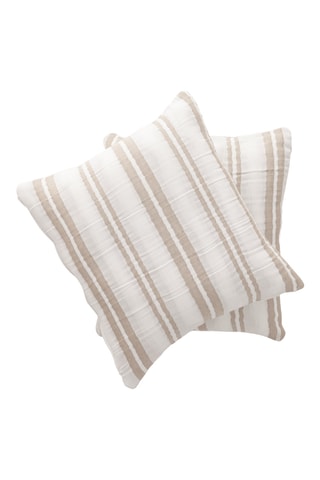 2 housses de coussin Tena - Taupe - 45 x 45 cm