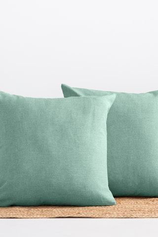 2 housses de coussin Indira - Bleu - 45 x 45 cm