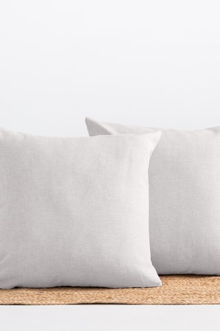 2 housses de coussin Indira - Gris clair - 45 x 45 cm