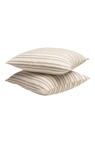 2 housses de coussin - Taupe - 45 x 45 cm