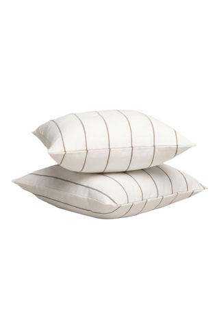 2 housses de coussin - Beige - 45 x 45 cm