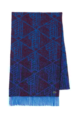 Echarpe en alpaga et laine - Bleu cobalt