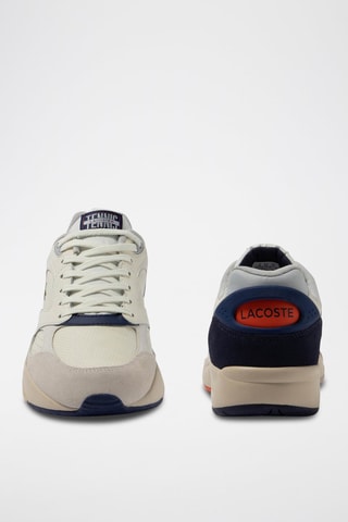 Baskets en cuir Storm 96 - Ecru et bleu marine