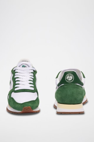Baskets en nubuck Roland-Garros Edition Partner 70s - Blanc et vert foncé