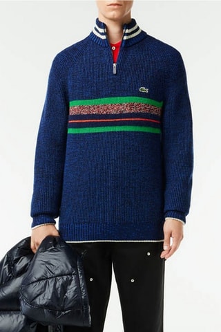 Pull en laine et alpaga - Bleu marine