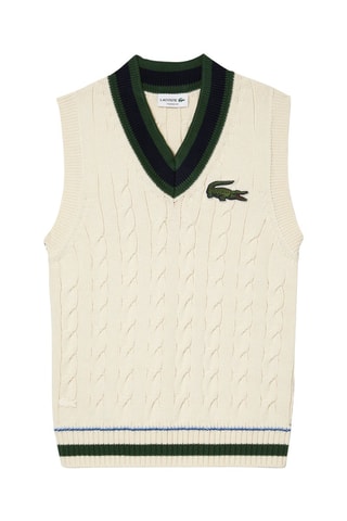 Pull sans manches en coton biologique - Ecru