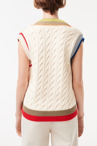 Pull classic fit sans manches - Ecru