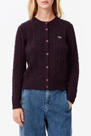 Gilet en laine et coton biologique - Bordeaux