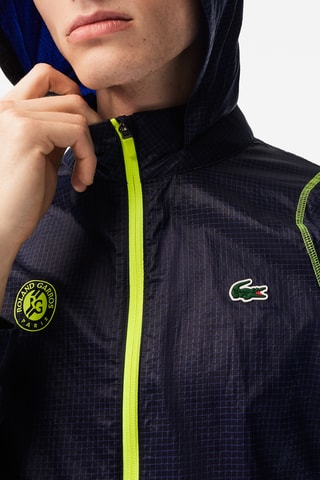 Veste regular à capuche Roland-Garros - Bleu marine et jaune électrique