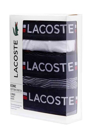 3 boxers Bleu marine et blanc