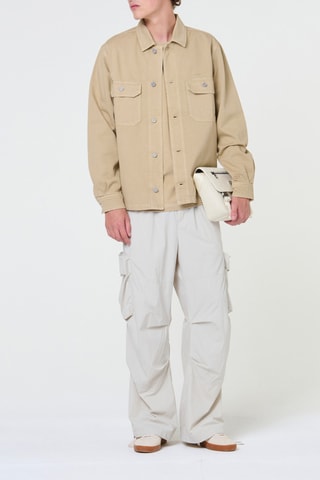 Surchemise en jean et coton biologique - Beige
