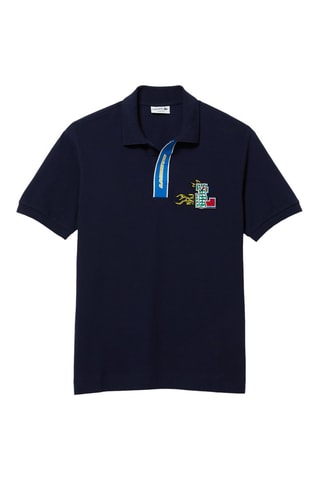 Polo classic fit en coton biologique - Bleu marine