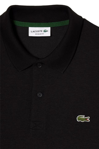 Polo regular en coton biologique - Noir