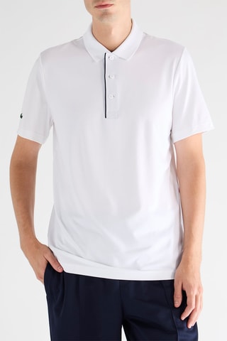 Polo regular - Blanc et bleu marine