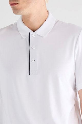 Polo regular - Blanc et bleu marine