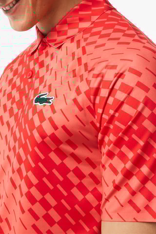 Polo regular Lacoste Tennis x Novak Djokovic - Rouge et blanc