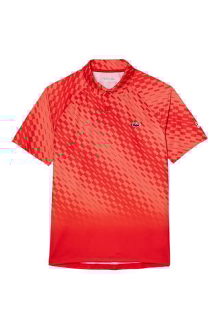 Polo regular Lacoste Tennis x Novak Djokovic - Rouge et blanc