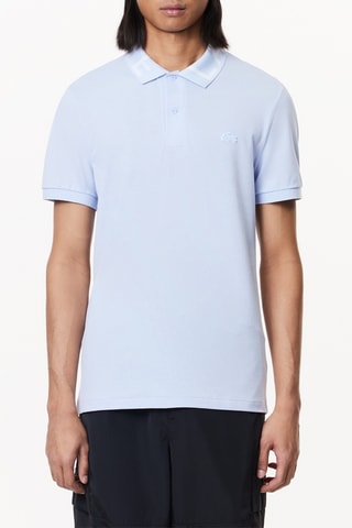 Polo slim en coton biologique - Bleu clair