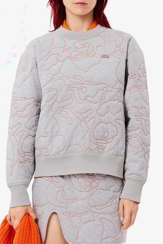 Sweat réversible - Gris chiné et orange