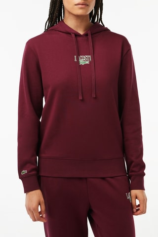 Sweat relaxed à capuche - Bordeaux