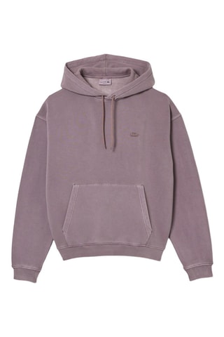 Sweat loose à capuche en coton biologique - Mauve