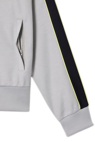 Sweat en coton biologique - Gris clair et noir