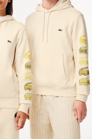 Sweat à capuche en coton biologique - Ecru