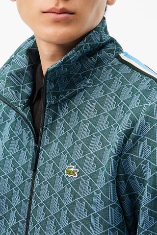 Sweat en coton biologique - Vert foncé et ciel