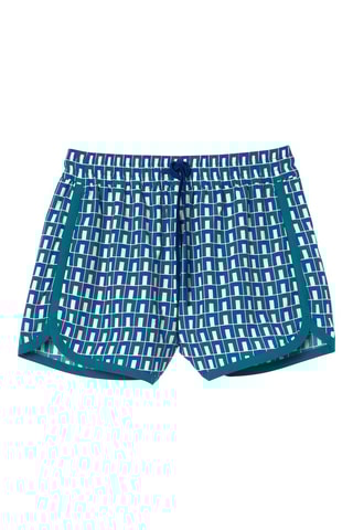 Short - Bleu pétrole et vert foncé