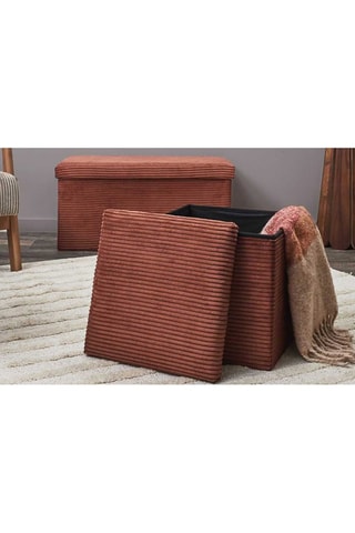 Pufe-baú dobrável Scott - Terracota
