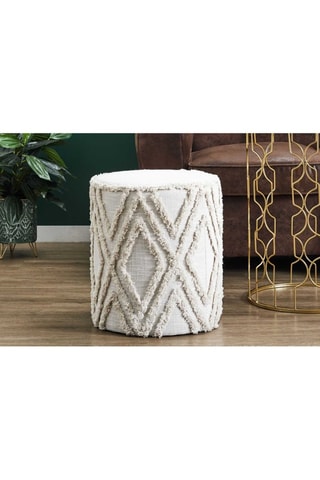 Pufe Mirage - Bege e cru