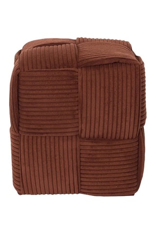 Pufe Scott - Vermelho-tijolo - Em poliéster