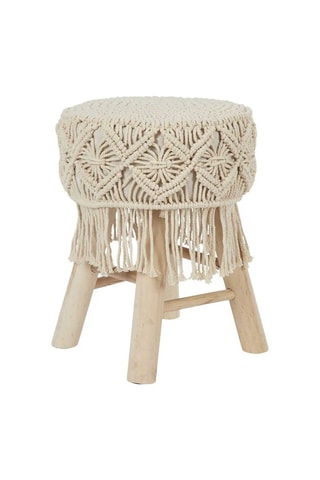 Banco Boho Bege e natural