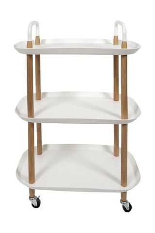 Carrinho de cozinha com rodas 3 níveis - 65 x 81 x 35,5cm