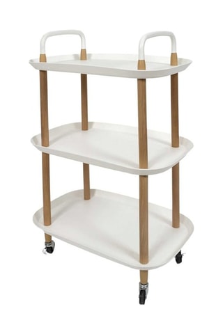 Carrinho de cozinha com rodas 3 níveis - 65 x 81 x 35,5cm