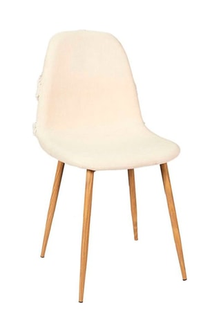 4 cadeiras Faro Mirage - 
Creme e castanho