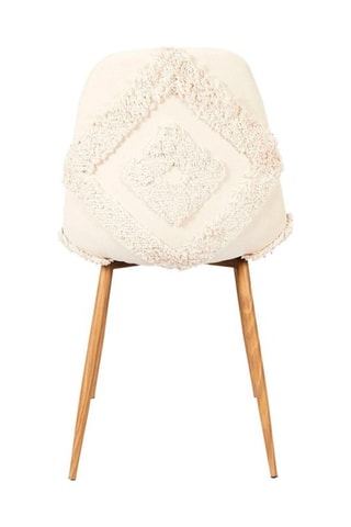 4 cadeiras Faro Mirage - 
Creme e castanho