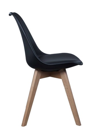 4 cadeiras Scandinave - Preto e natural