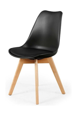 4 cadeiras Scandinave - Preto e natural