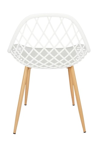 4 cadeiras de exterior Malaga Branco e castanho